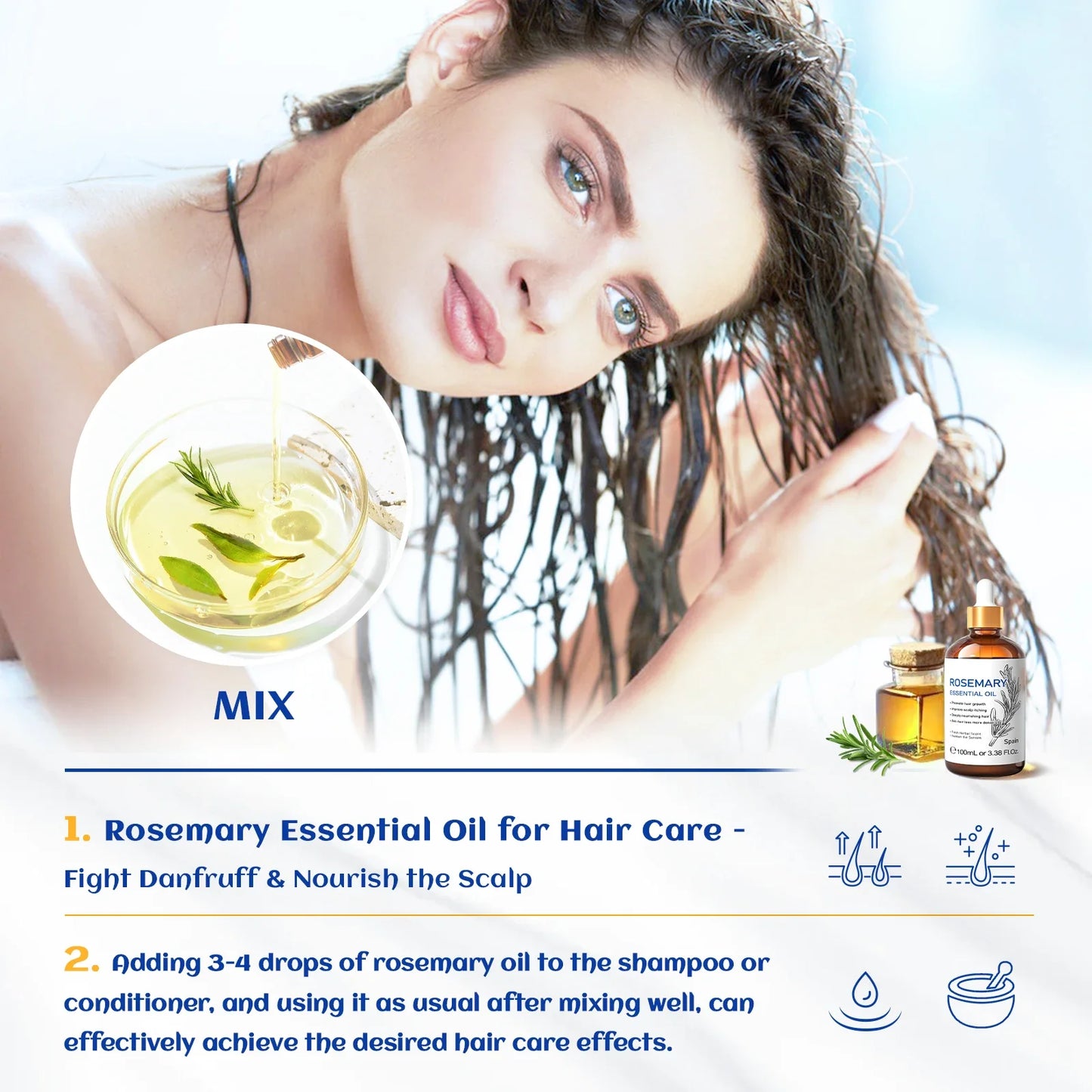 HIQILI Rosemary Jasmine Lavender Mint Essential Oil