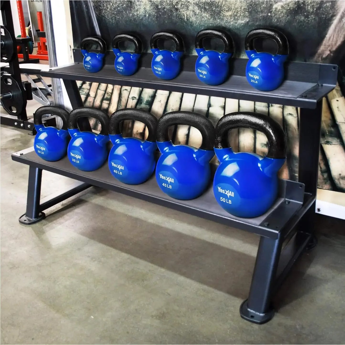 Kettlebell Set Vinyl Coated Weights For Strength Training