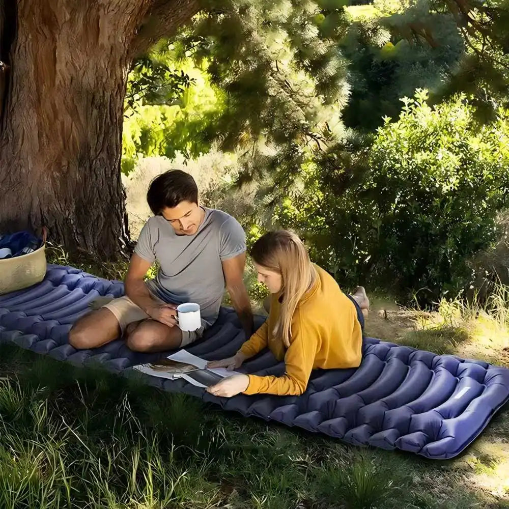 By Inflating Camping Sleeping Mat With Pillow And Pump