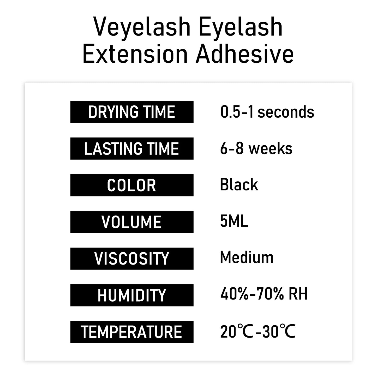Veyes Inc Veyelash Lash Glue Fast Drying Adhesive 7 Weeks