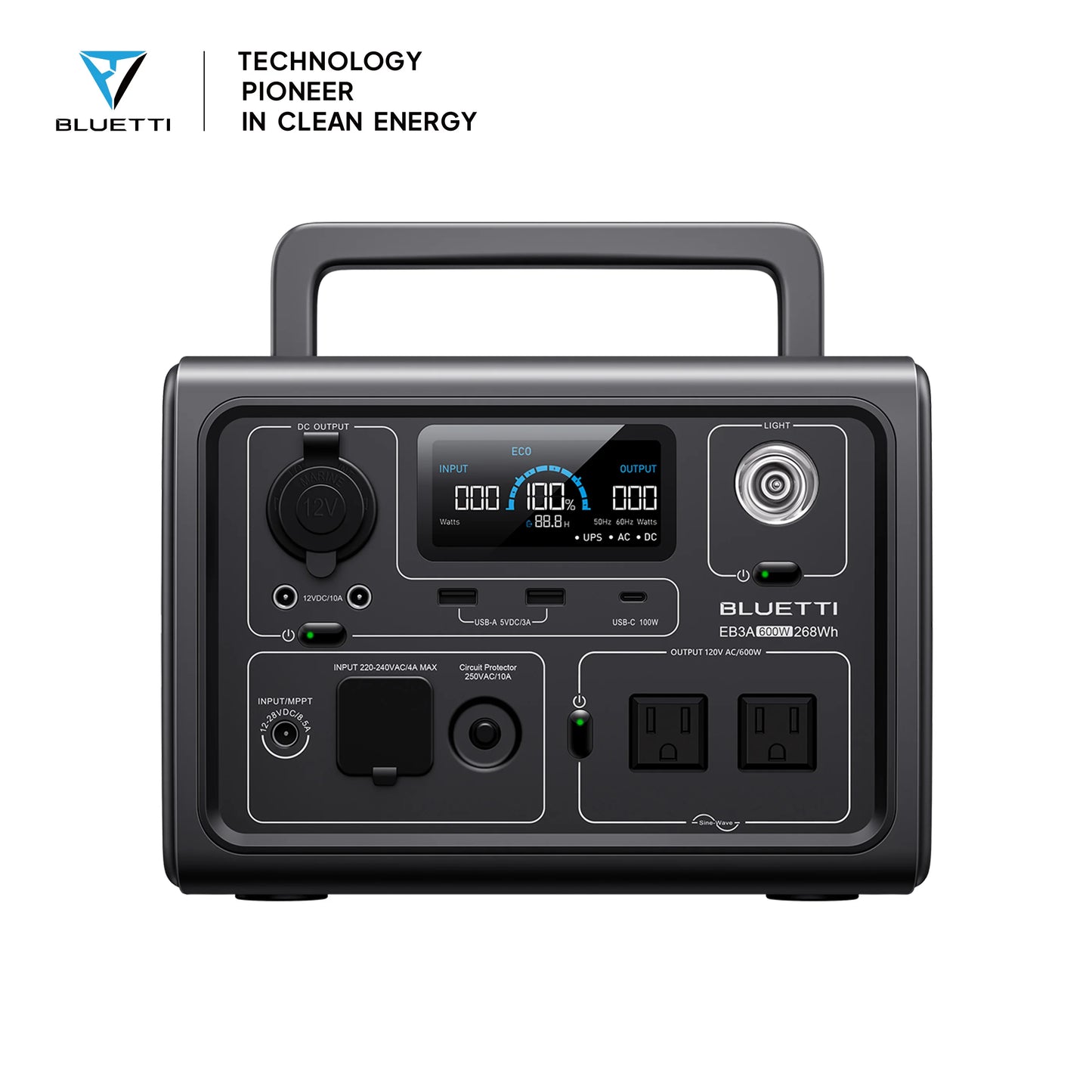 Bluetti EB3A Portable Power Station Solar Generator