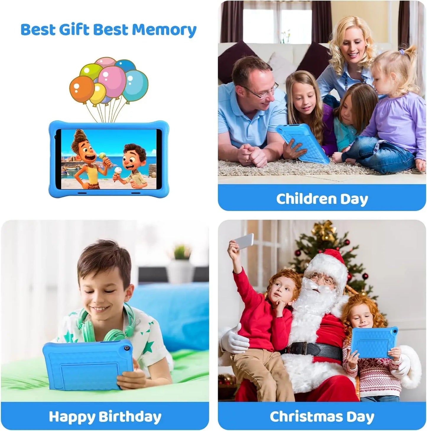 BESTSKI Kids Tablet Android 11 Quad Core 2GB 32GB Case