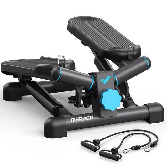 MERACH Mini Stepper with Resistance Band for Home Fitness