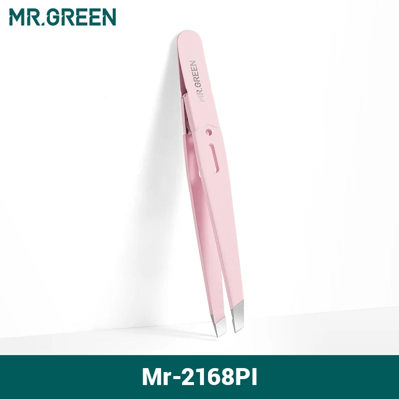 MR.GREEN Eyebrow Tweezer Stainless Steel Slanted Tip