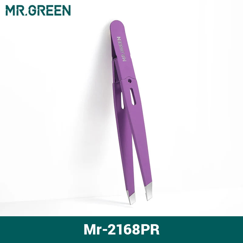 MR.GREEN Eyebrow Tweezer Stainless Steel Slanted Tip