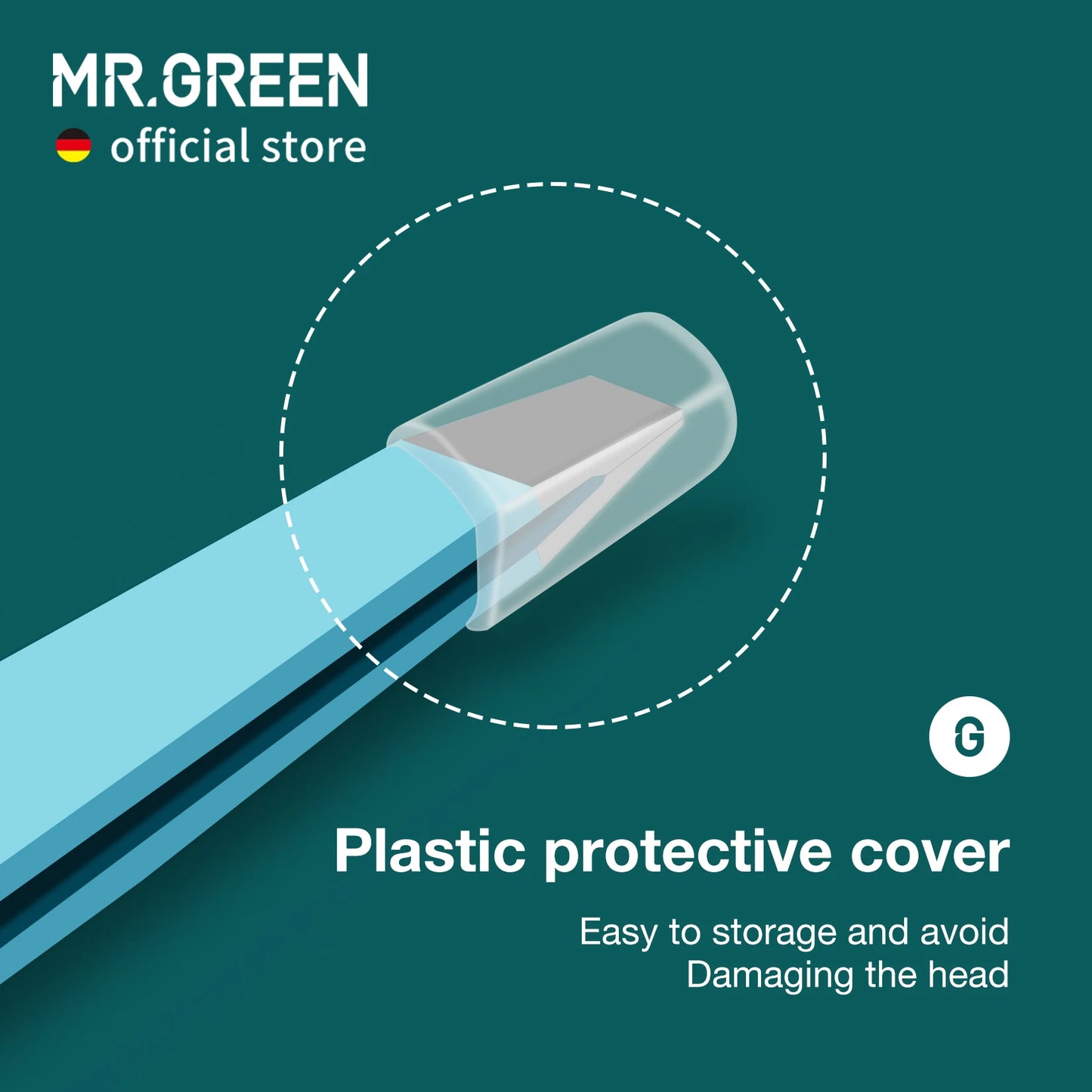 MR.GREEN Eyebrow Tweezer Stainless Steel Slanted Tip