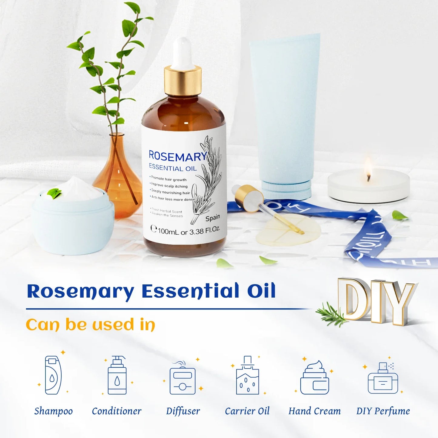 HIQILI Rosemary Jasmine Lavender Mint Essential Oil