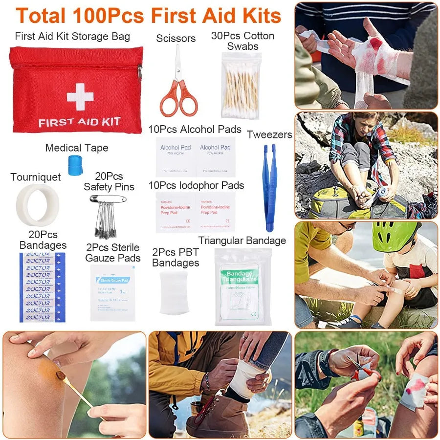 Electric 125 Pcs Survival Kits First Aid Gear Outdoors