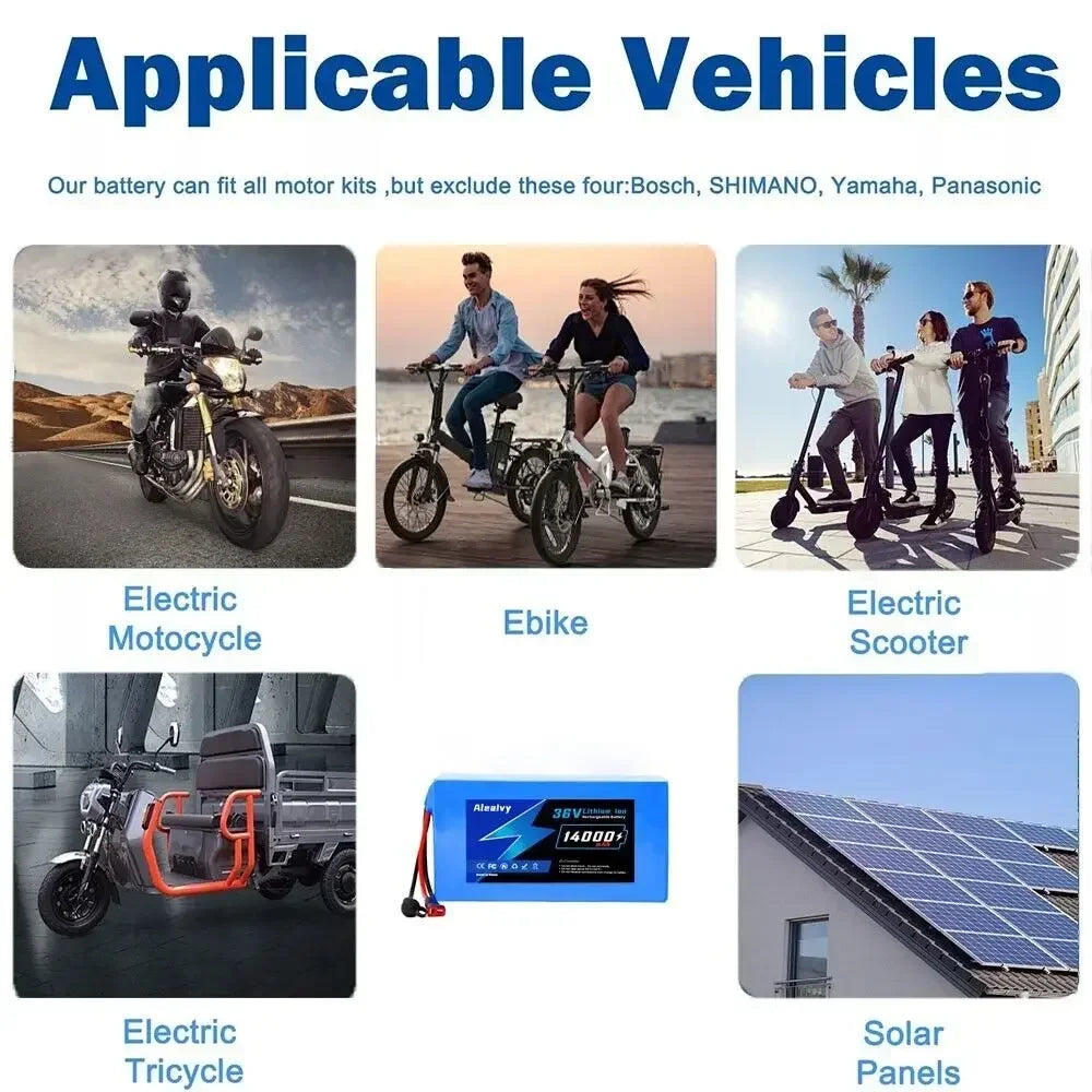 Aleaivy Electric Bike Lithium Battery Pack Ebikes