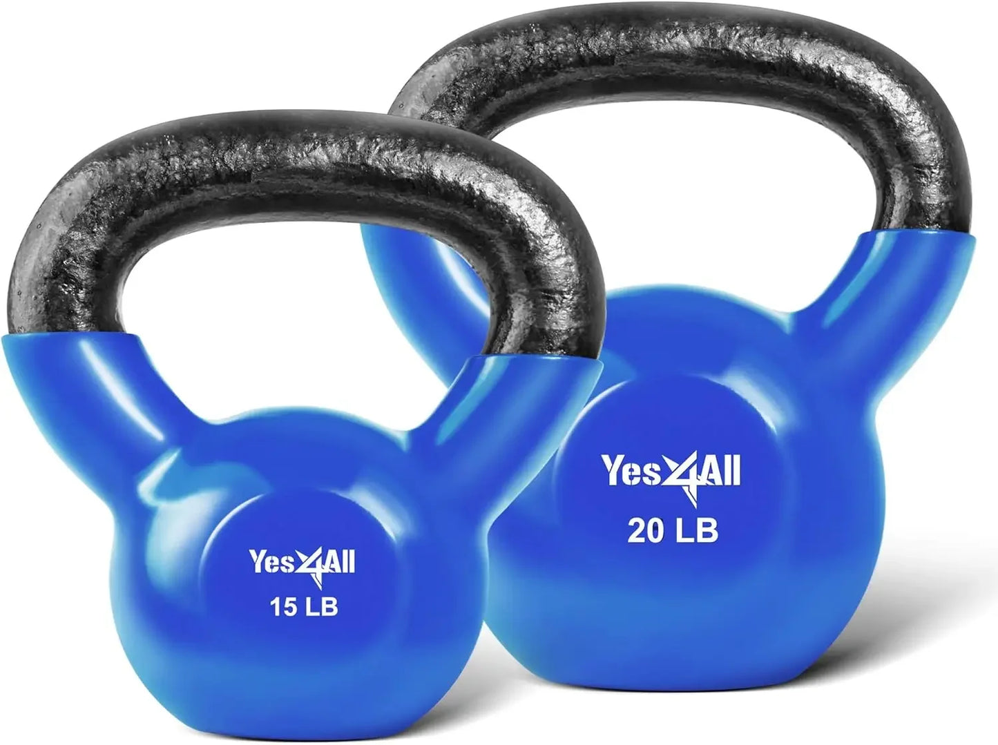 Kettlebell Set Vinyl Coated Weights For Strength Training