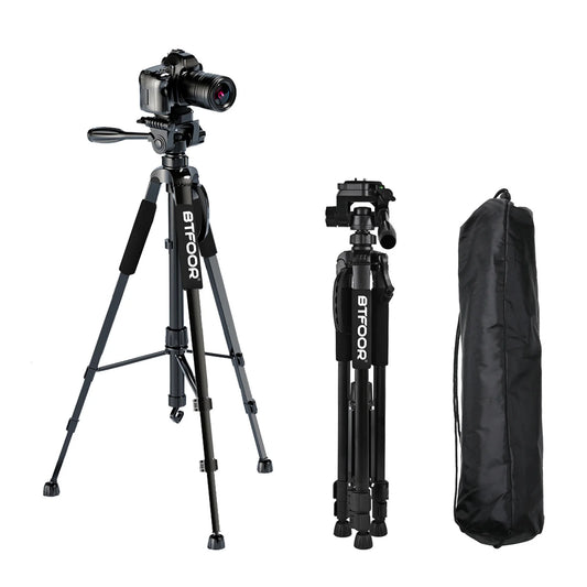 BTFOOR Phone Travel Tripod With Pan Head For Canon Nikon