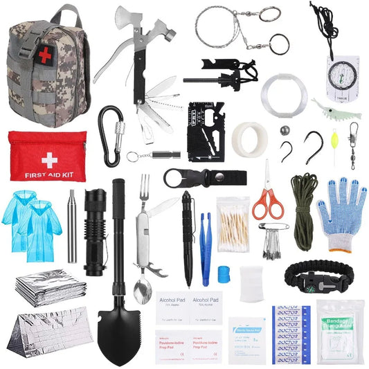 Electric 125 Pcs Survival Kits First Aid Gear Outdoors