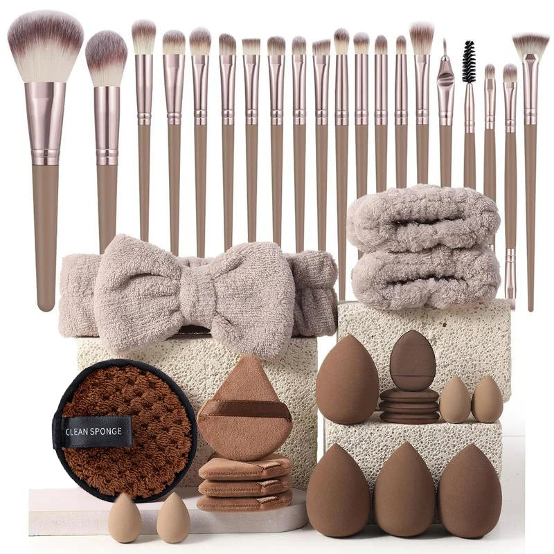 Brush Makeup Set 20 40 Piece Pro Sponge Kit Premium