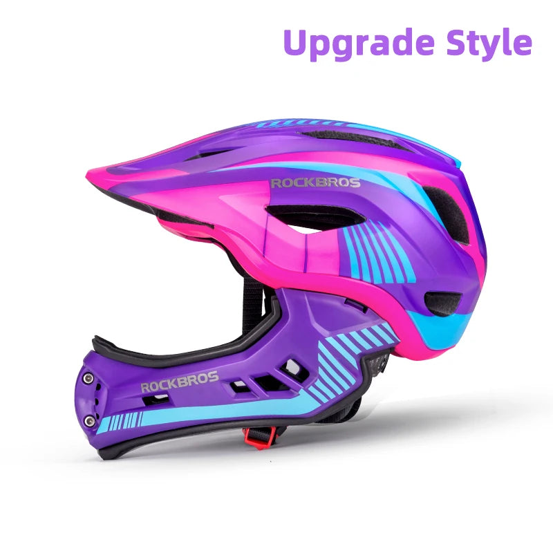 Rockbros Child Cycling Helmet Detachable Full Face Safety