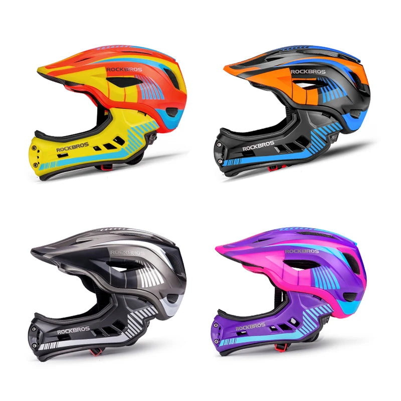 Rockbros Child Cycling Helmet Detachable Full Face Safety