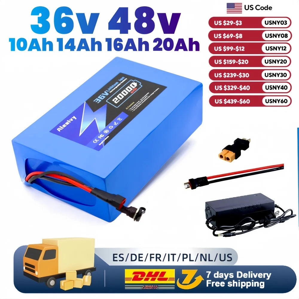 Aleaivy Electric Bike Lithium Battery Pack Ebikes