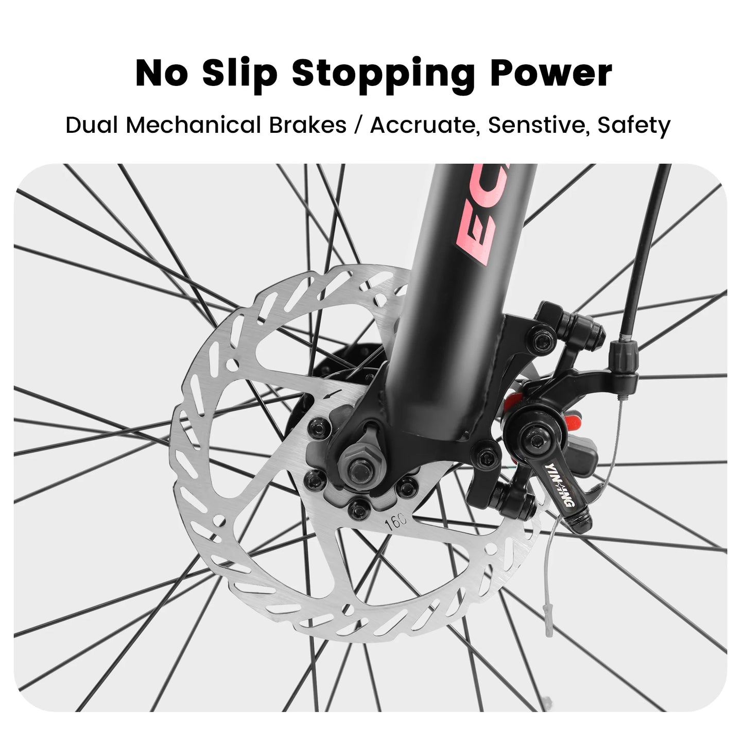 Ecarpat Fat Tire Mountain Bike 21 Speed Disc Brake Steel