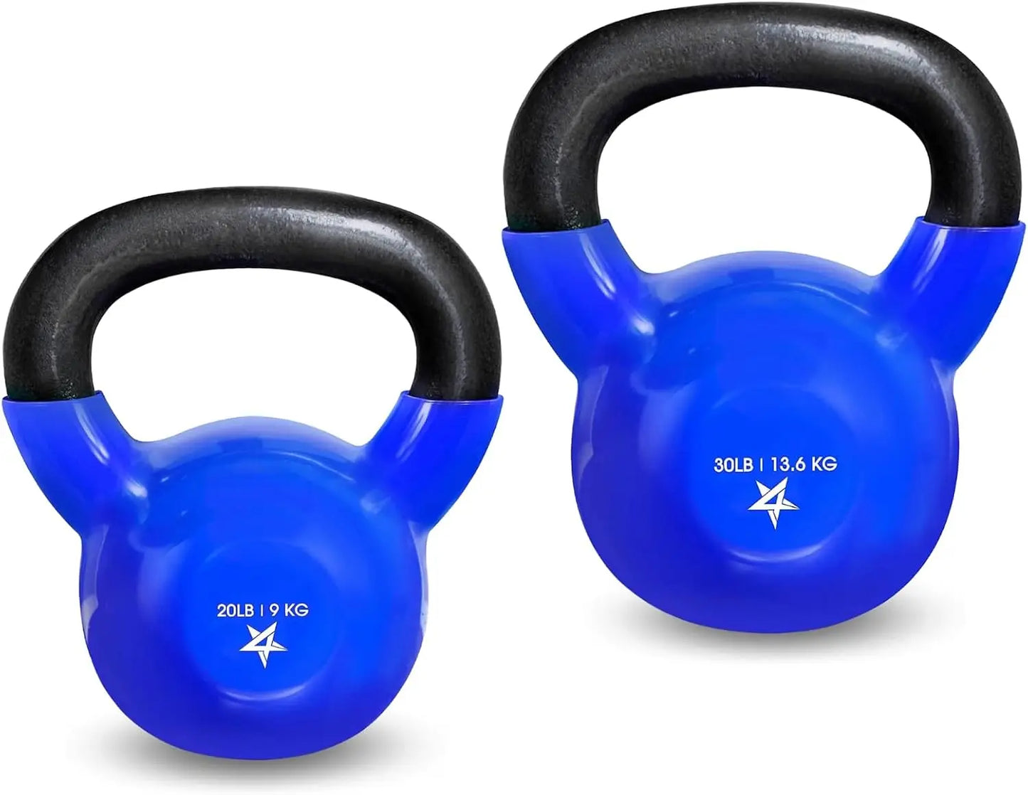 Kettlebell Set Vinyl Coated Weights For Strength Training
