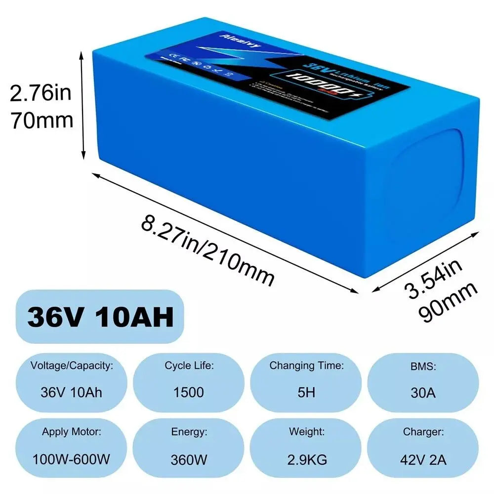 Aleaivy Electric Bike Lithium Battery Pack Ebikes