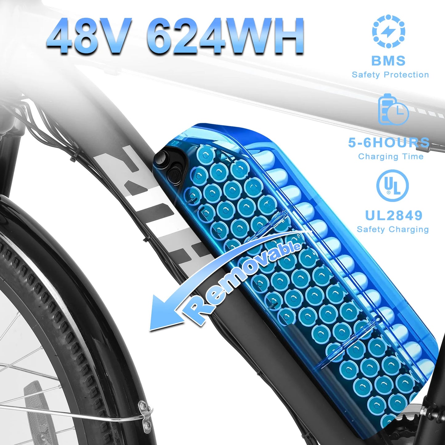 ZNH 1000W Electric Mountain Bike Adults Removable Battery