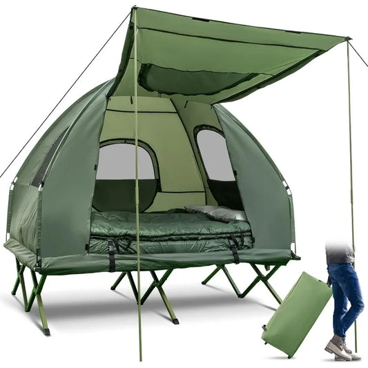 YTYIN Tent Cot 5 in 1 Elevated Camping Cot Sunshade