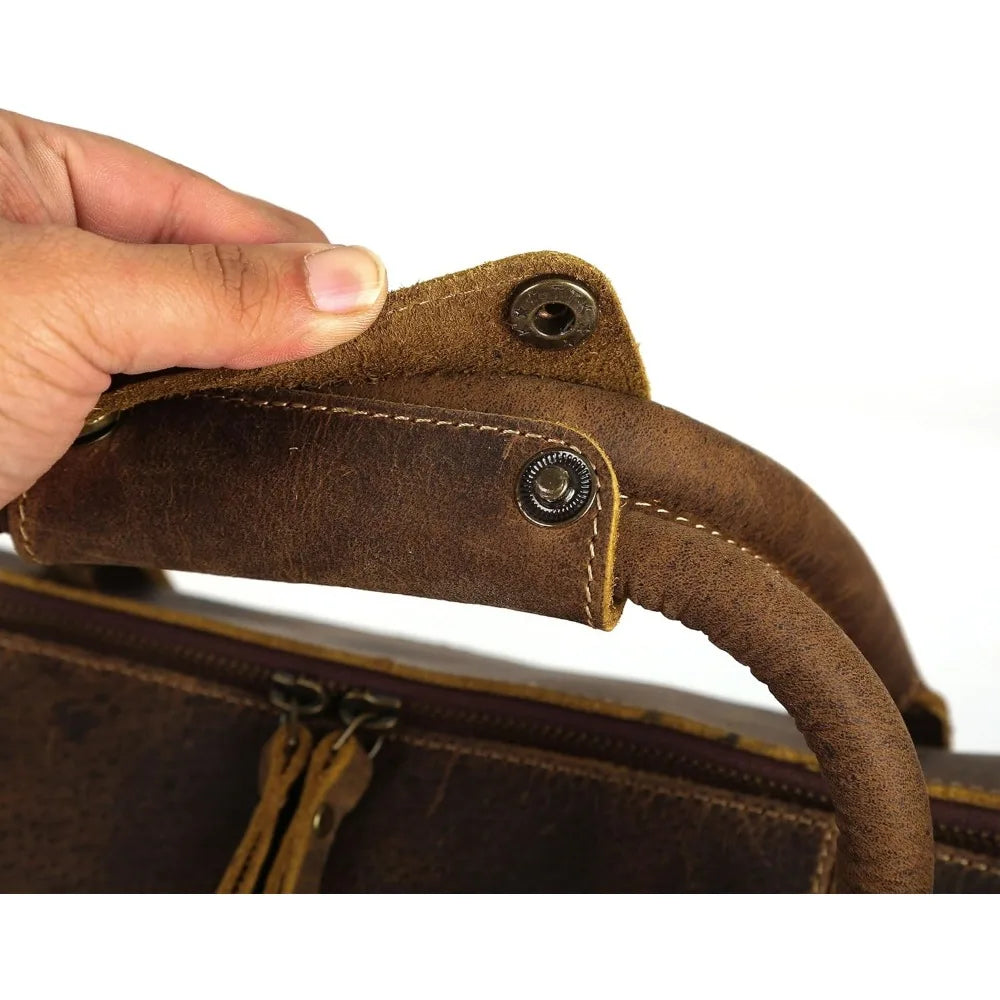 YTYIN Full Grain Leather Travel Duffel Bag for Men and Women