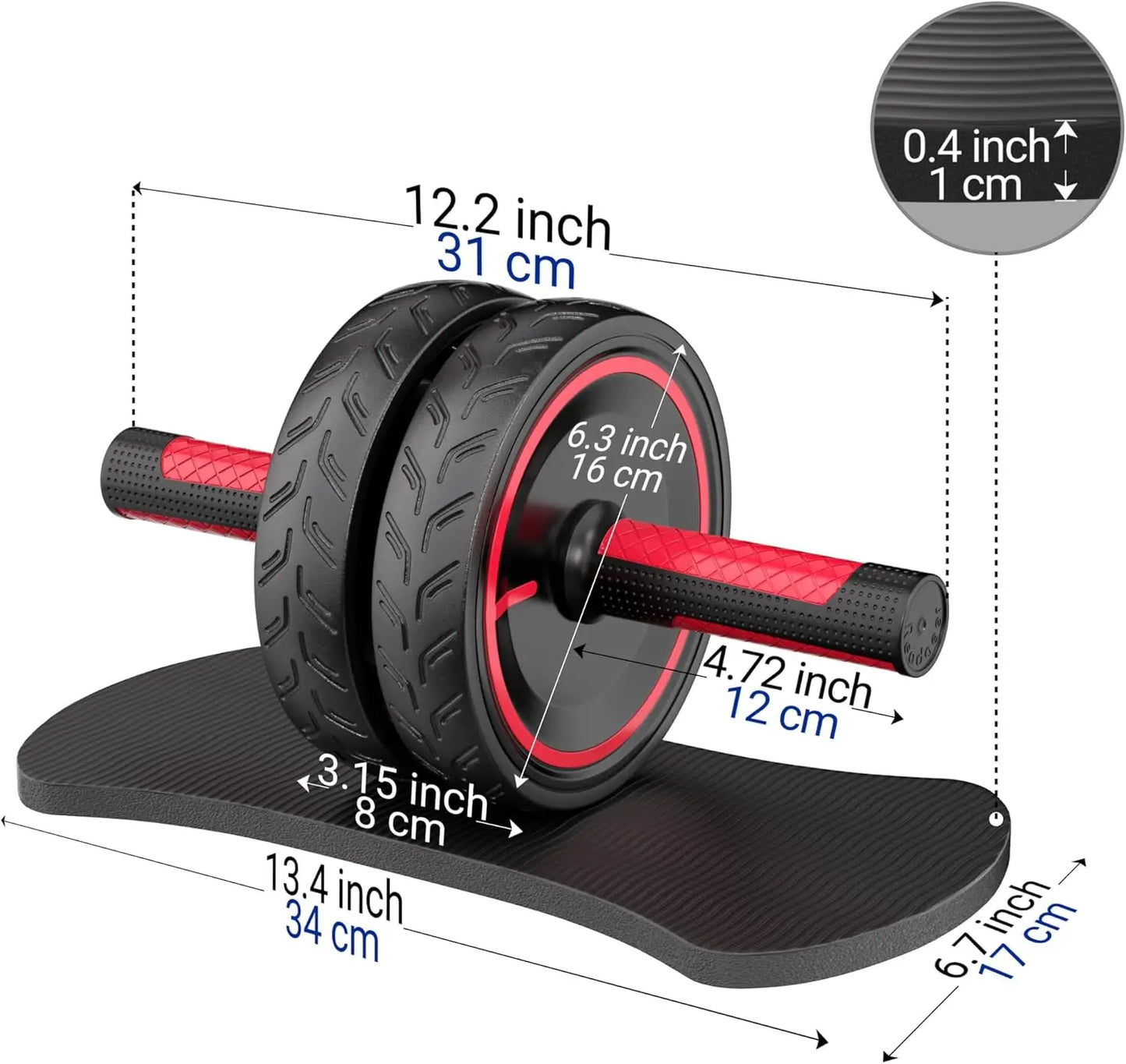Function Ab Roller Wheel Heavy Duty Abdominal Exercise