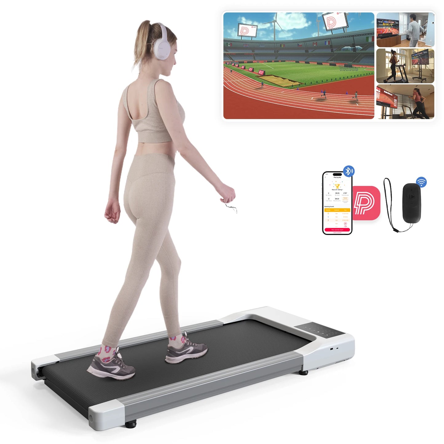 Driving Power 2in1 Treadmill For Home Office With Remote