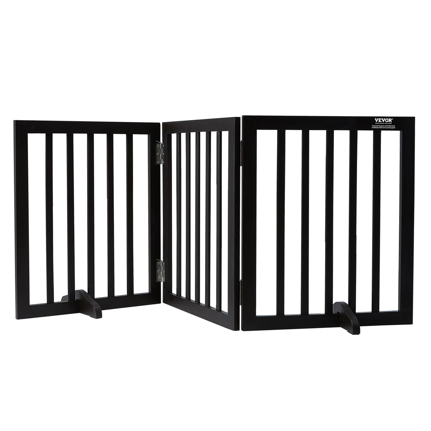 SucceBuy Free Standing Dog Gate Foldable 3 Panels Barrier