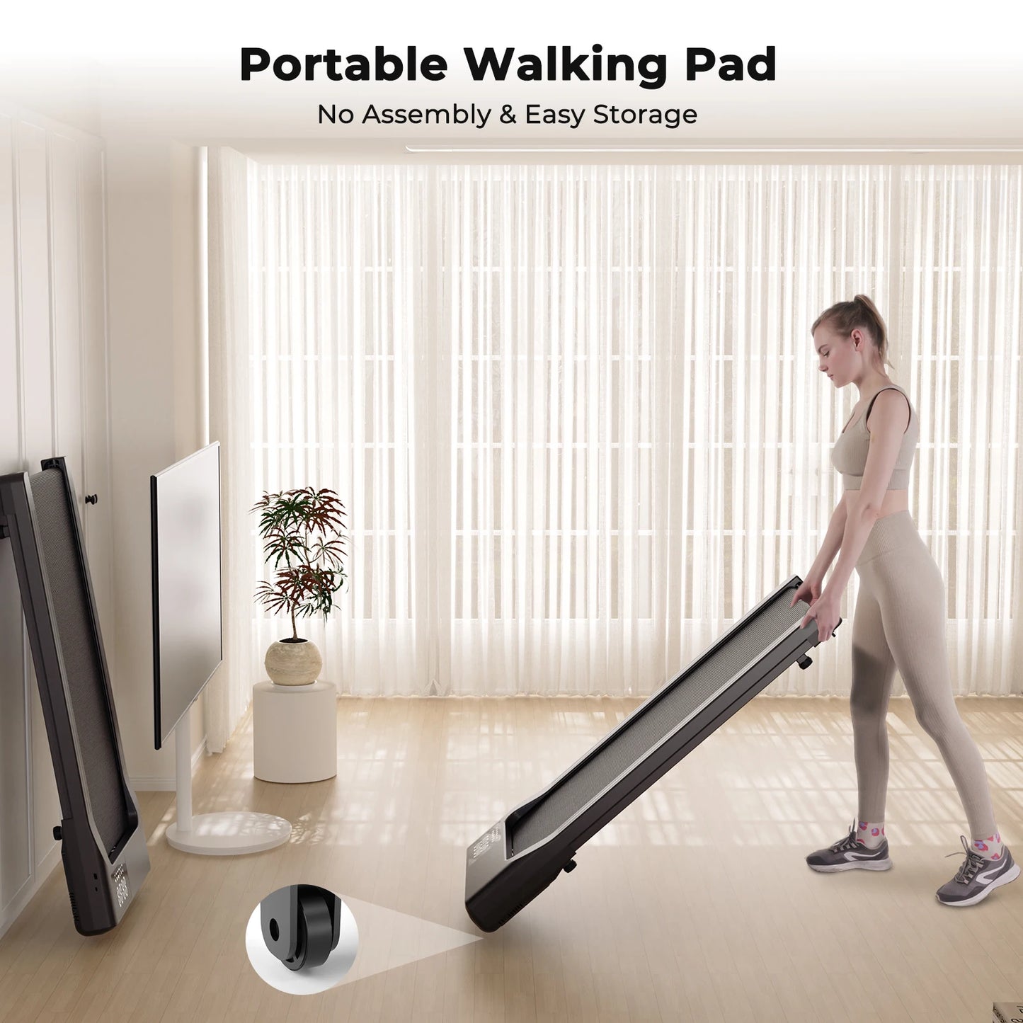Driving Power 2in1 Treadmill For Home Office With Remote