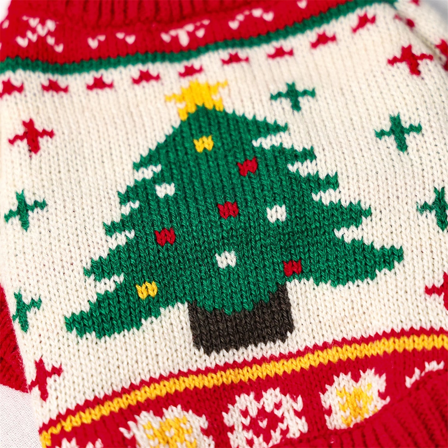 Christmas Reindeer Dog Sweater Festive Winter Knit Coat