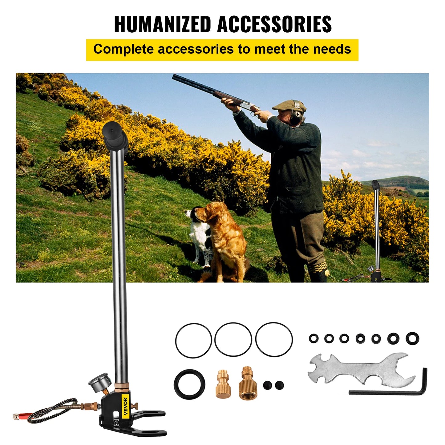 VEVOR 3 Stage PCP Hand Pump With Pressure Gauge 4500 PSI