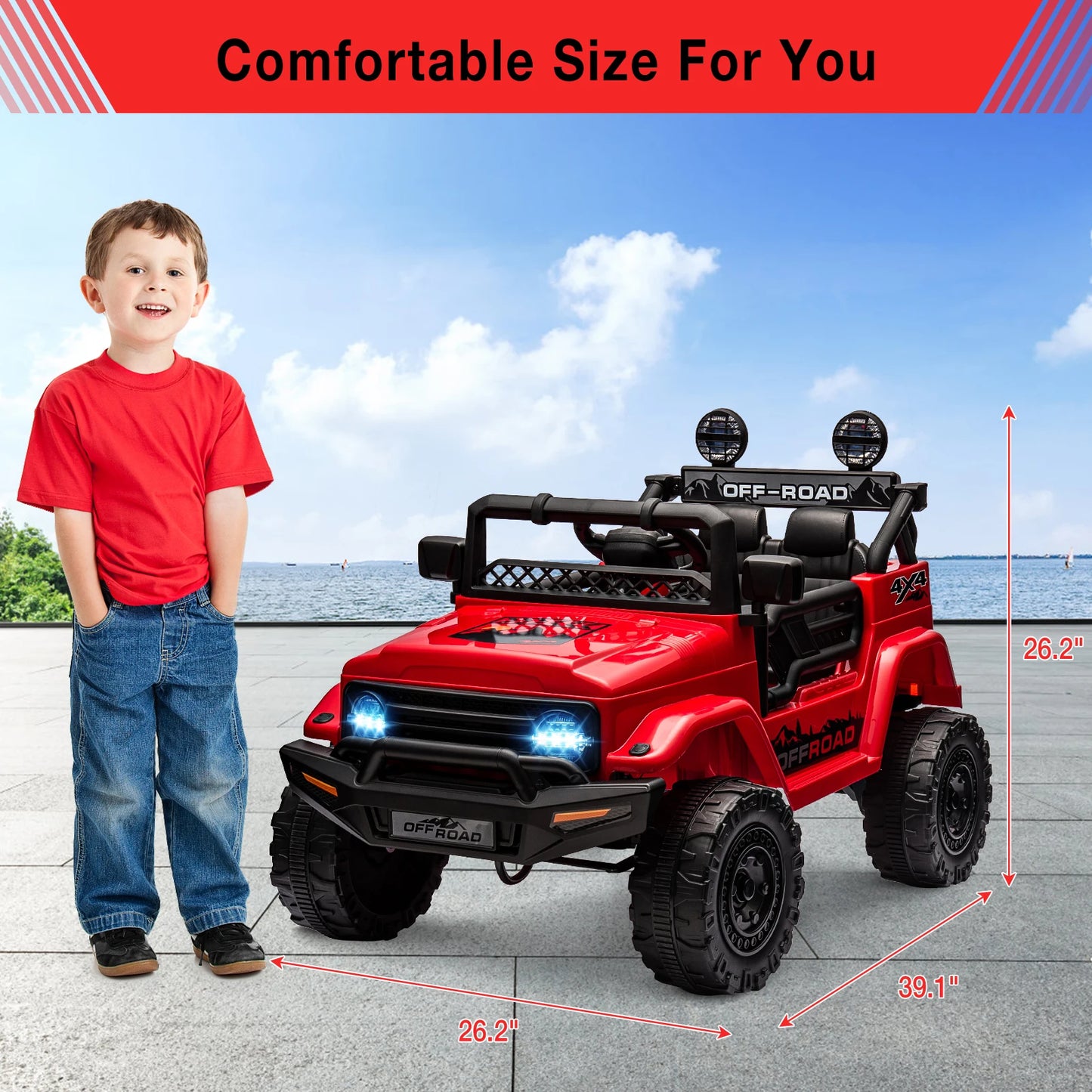 12V Kids Ride On Truck With Bluetooth Remote Control