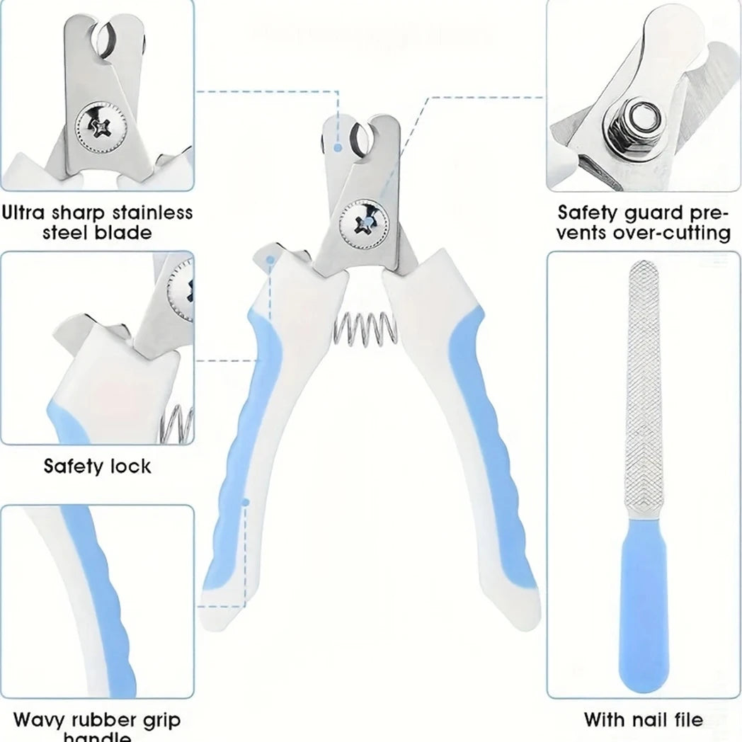 Hign-concerned 7 Piece Pet Grooming Set With Nail Clippers