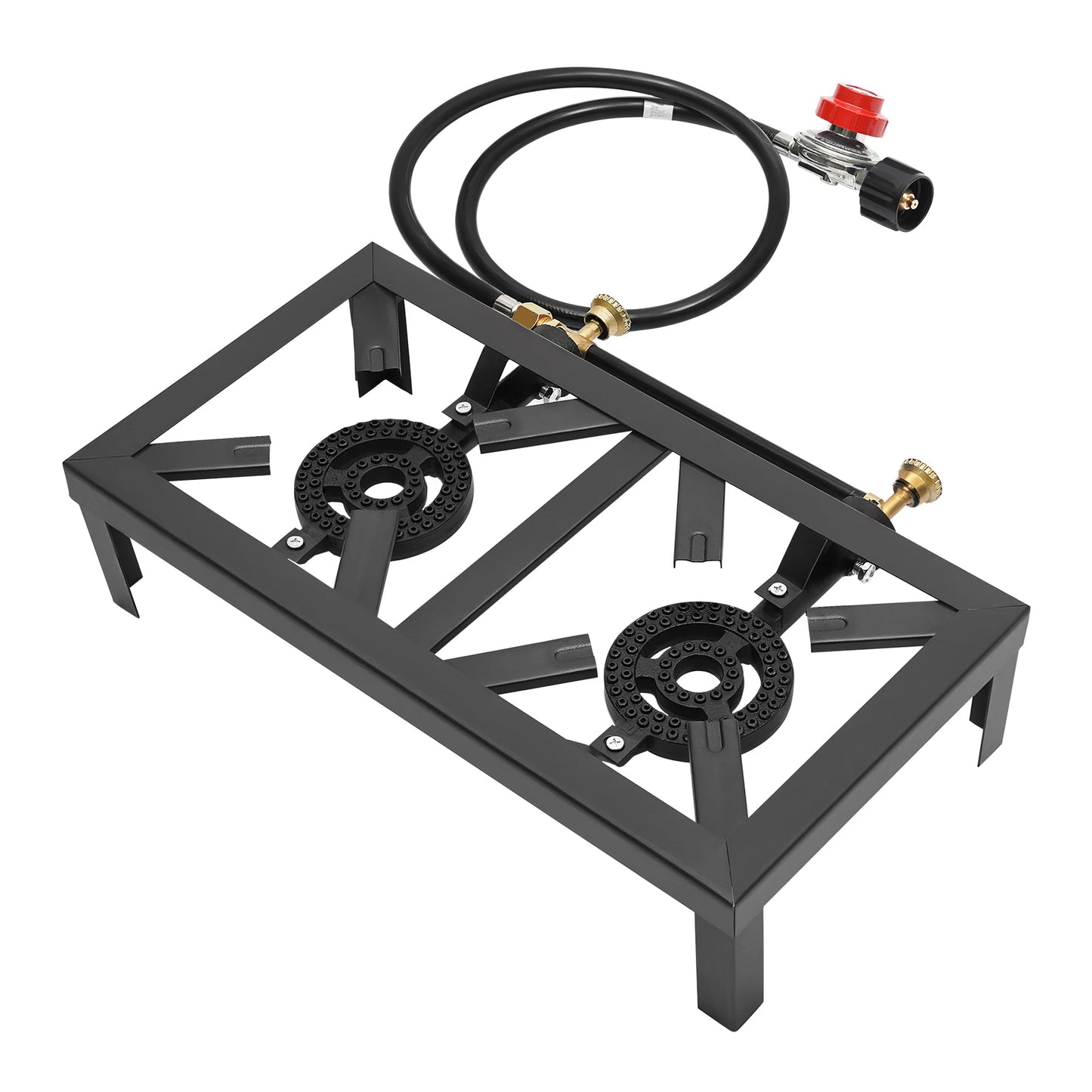 Portable Camping Gas Stove Double Burner Regulator Hose