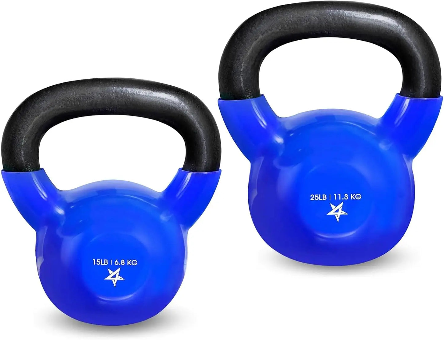 Kettlebell Set Vinyl Coated Weights For Strength Training