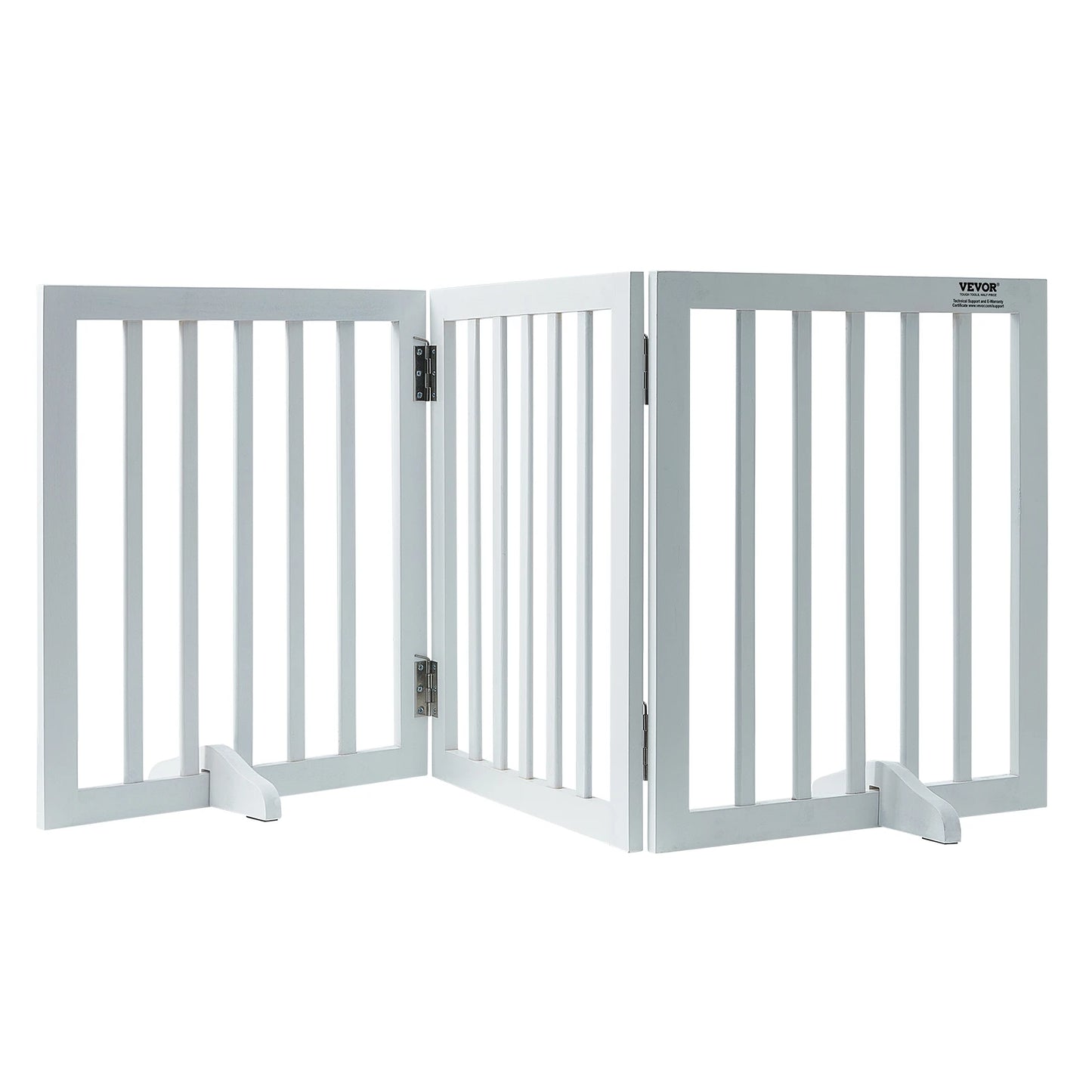 SucceBuy Free Standing Dog Gate Foldable 3 Panels Barrier