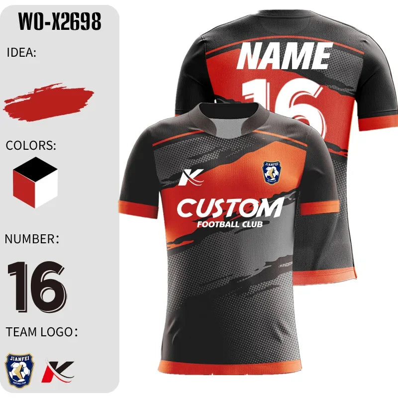 CRKECN Custom Sublimation Soccer Uniforms Embroidered Logo