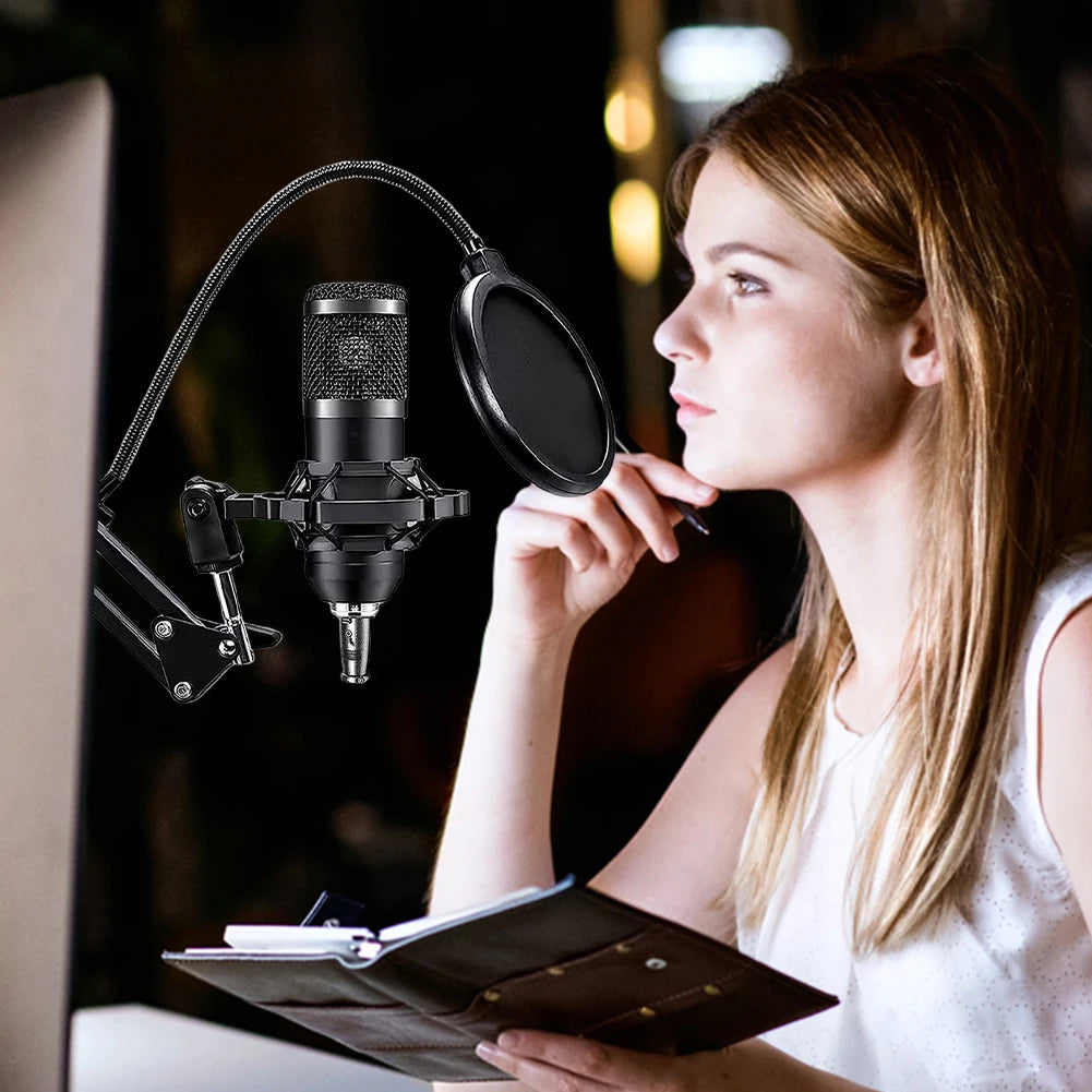 Alloet BM800 V8s Podcast Sound Card Set Professional Mic