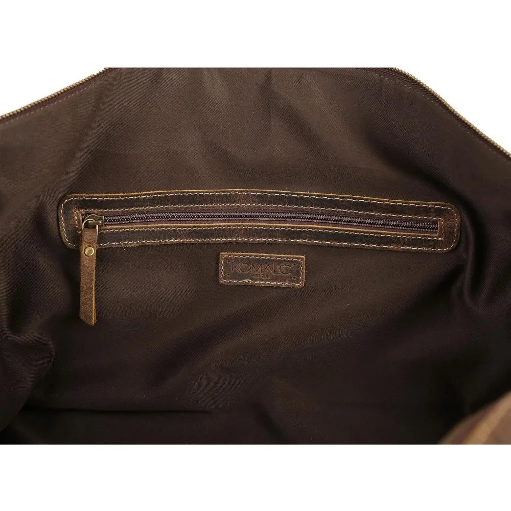 YTYIN Full Grain Leather Travel Duffel Bag for Men and Women
